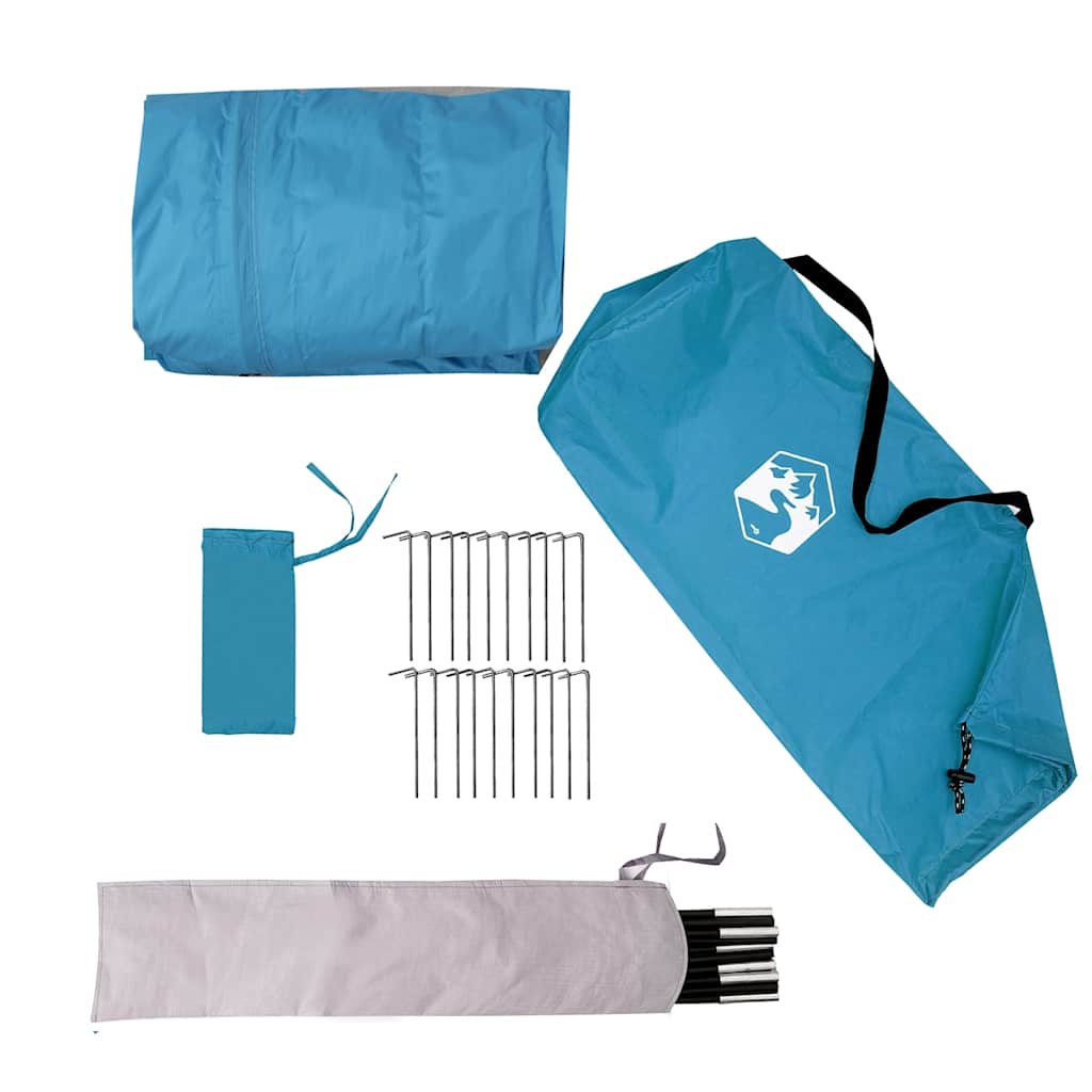 vidaXL Camping Tent Tipi 5-Person Blue Waterproof