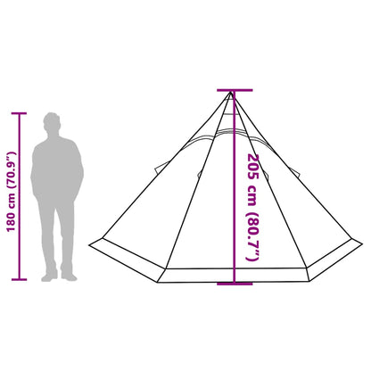 vidaXL Camping Tent Tipi 5-Person Blue Waterproof