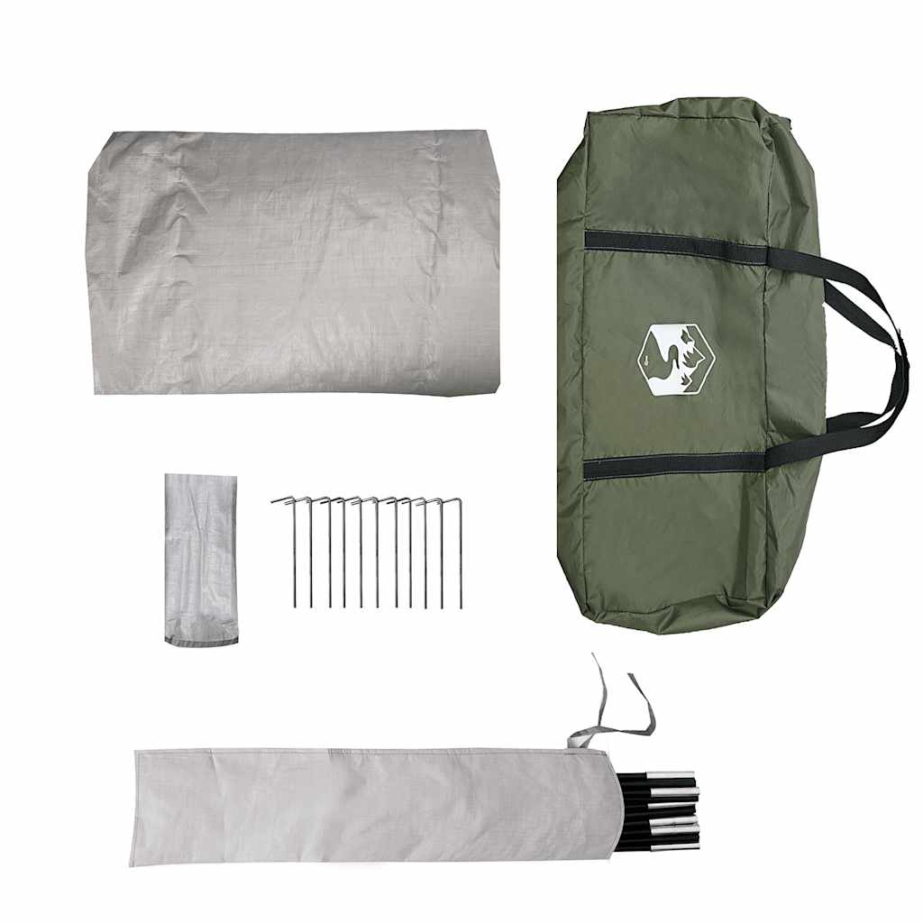 vidaXL Camping Tent Tunnel 4-Person Green Waterproof