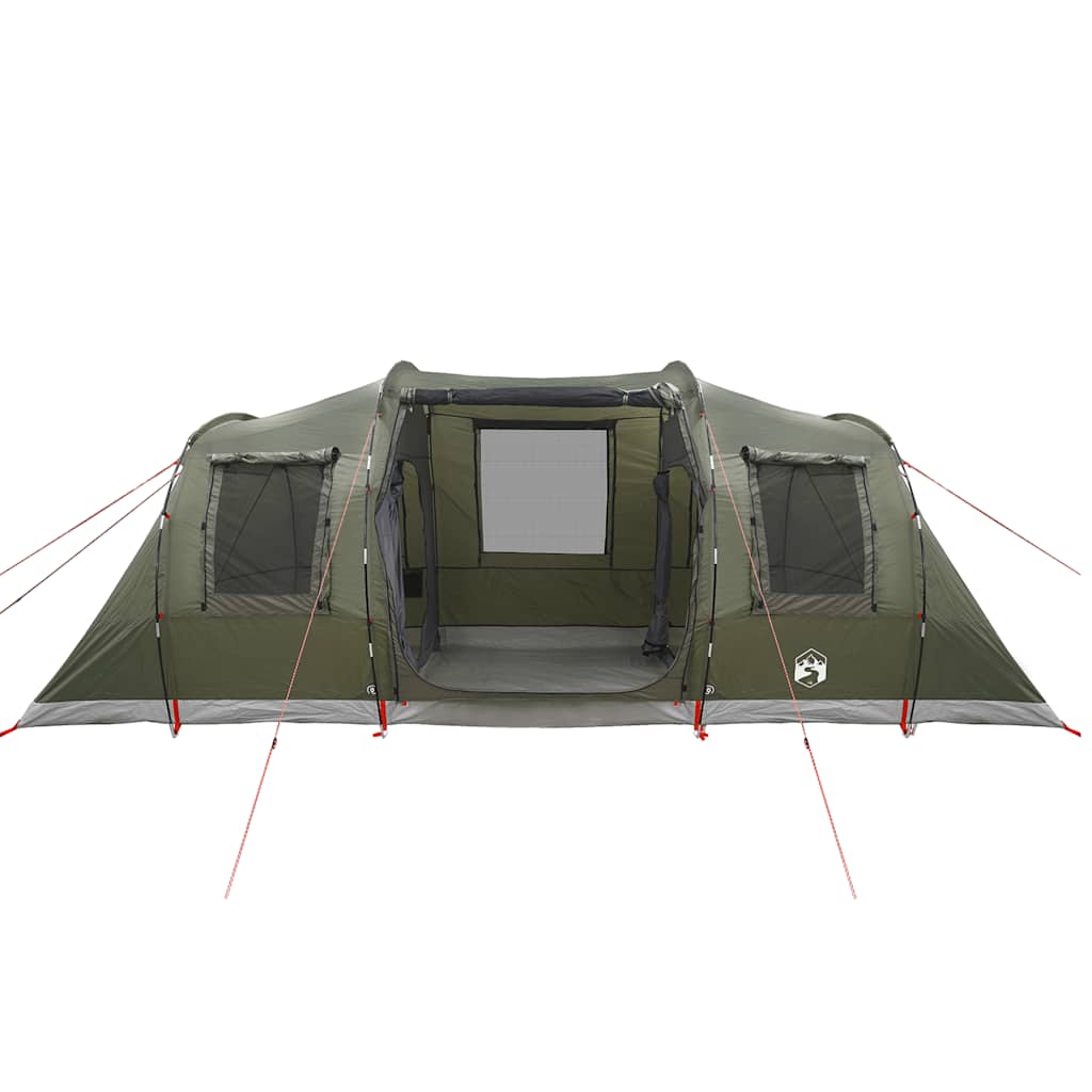 vidaXL Camping Tent Tunnel 4-Person Olive Green Waterproof