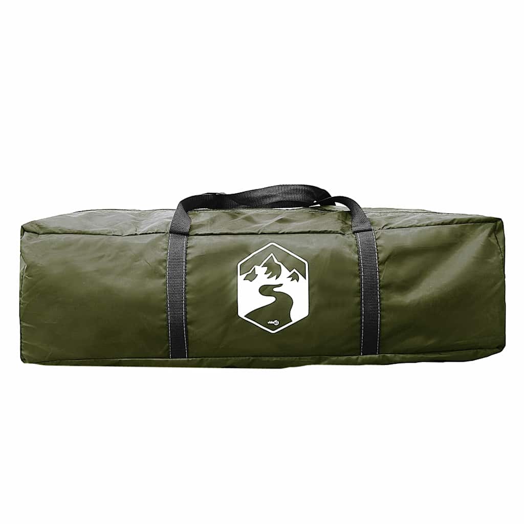 vidaXL Camping Tent Tunnel 4-Person Olive Green Waterproof