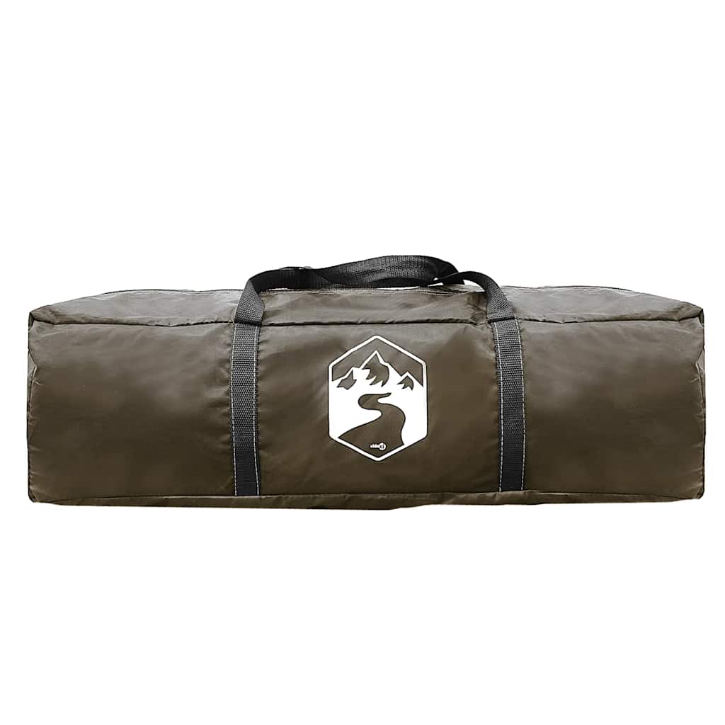vidaXL Camping Tent Tunnel 4-Person Brown Waterproof
