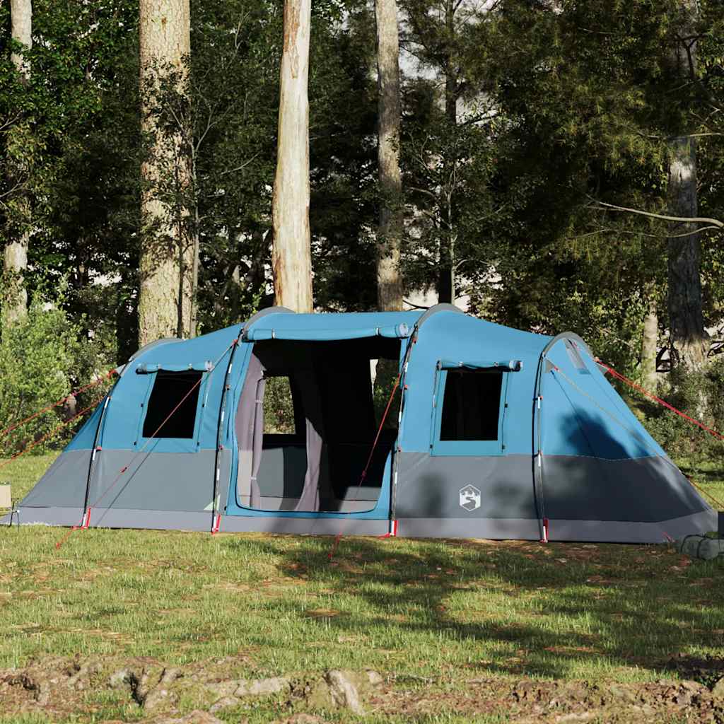 vidaXL Family Tent Tunnel 6-Person Blue Waterproof