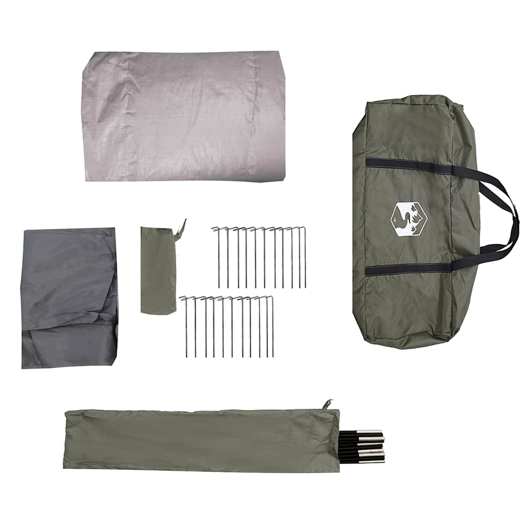 vidaXL Family Tent Tunnel 6-Person Olive Green Waterproof