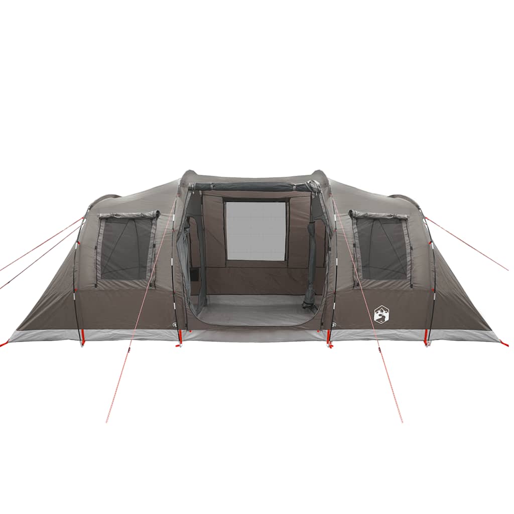 vidaXL Family Tent Tunnel 6-Person Brown Waterproof