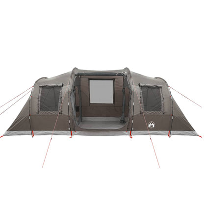 vidaXL Family Tent Tunnel 6-Person Brown Waterproof