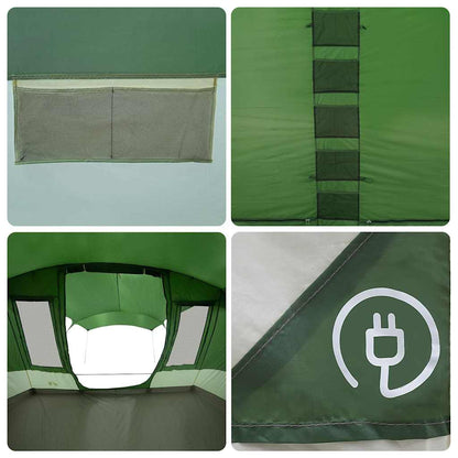 vidaXL Camping Tent Tunnel 5-Person Green Waterproof - 36868