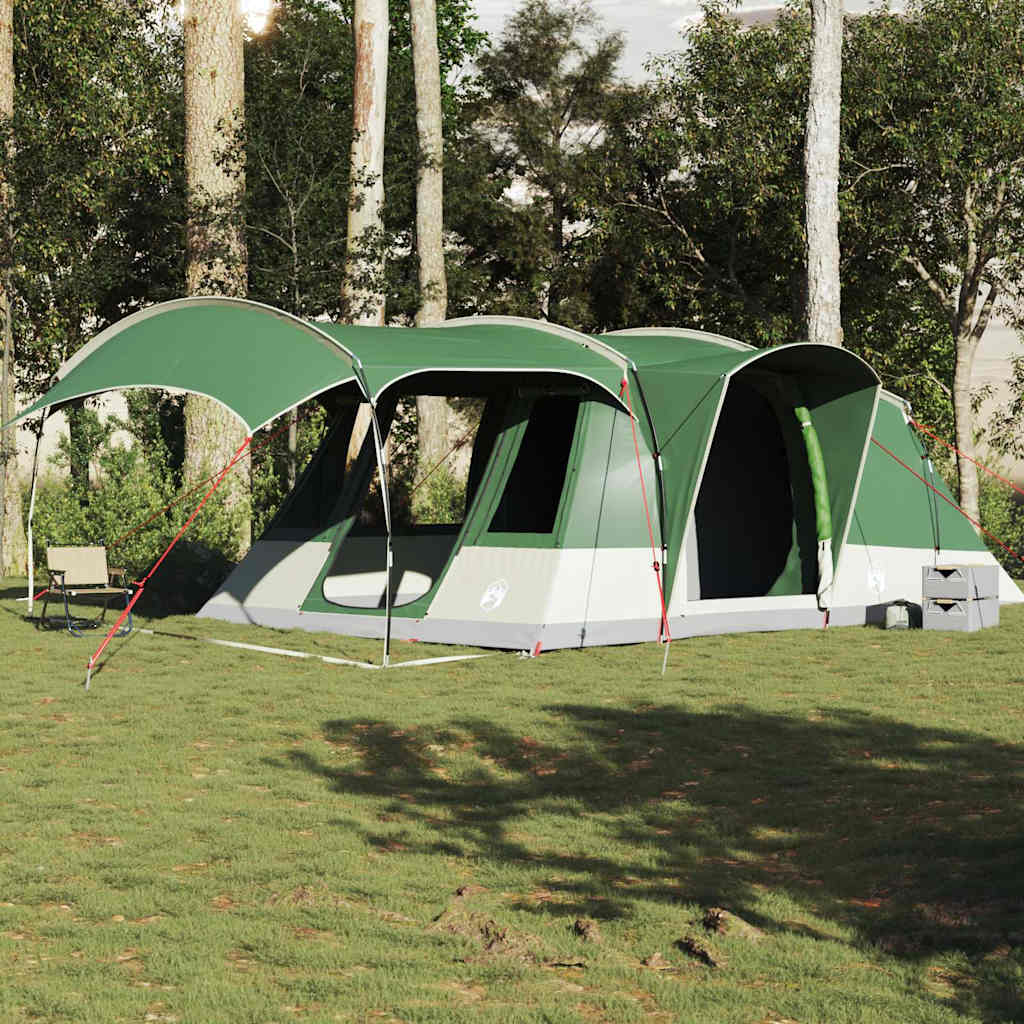 vidaXL Camping Tent Tunnel 5-Person Green Waterproof - 36868