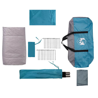 vidaXL Camping Tent Tunnel 5-Person Blue Waterproof - 36873