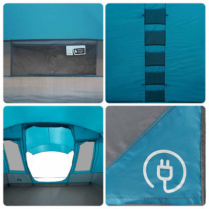 vidaXL Camping Tent Tunnel 5-Person Blue Waterproof - 36873