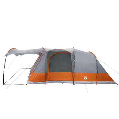 vidaXL Camping Tent Tunnel 5-Person Grey and Orange Waterproof - 36882