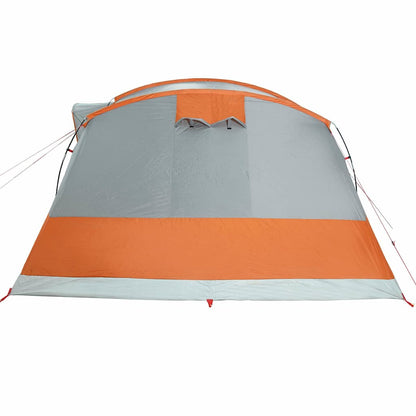 vidaXL Camping Tent Tunnel 5-Person Grey and Orange Waterproof - 36882