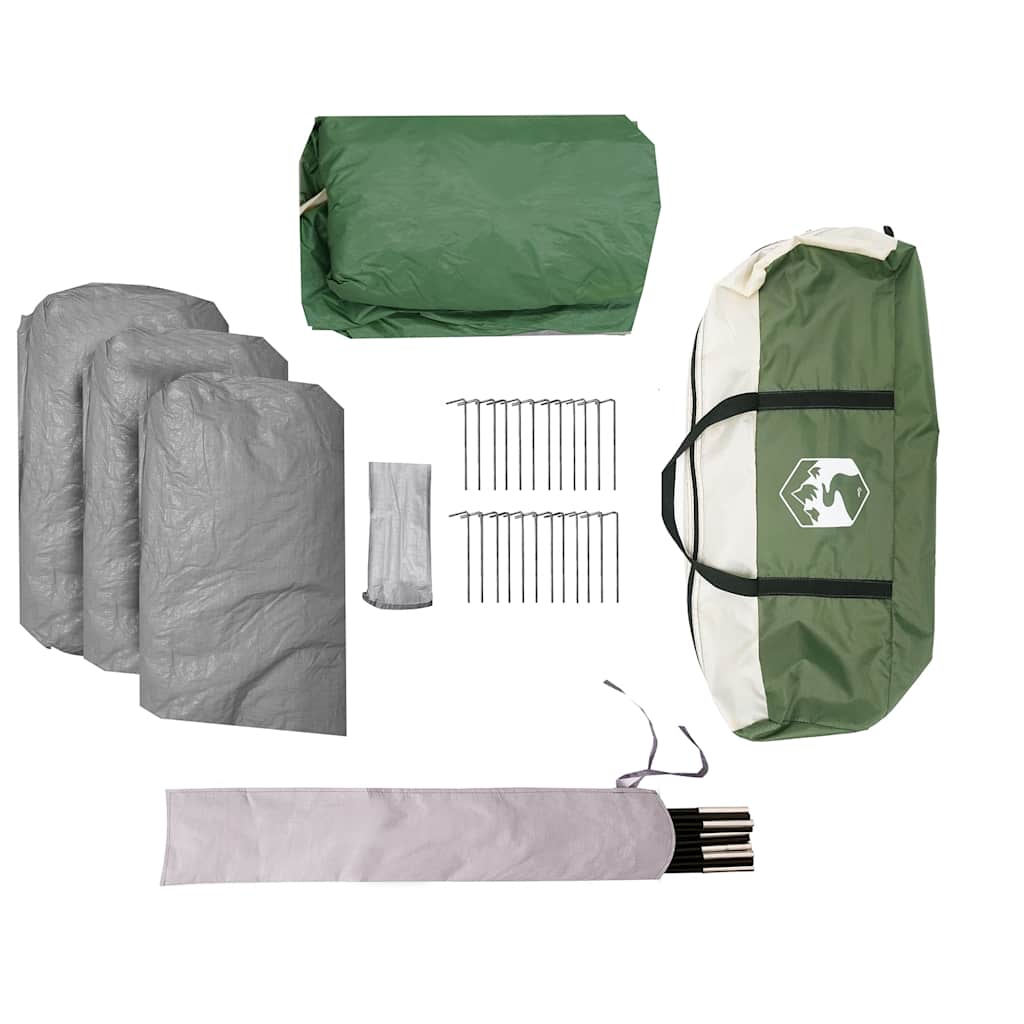 vidaXL Family Tent Dome 8-Person Green Waterproof