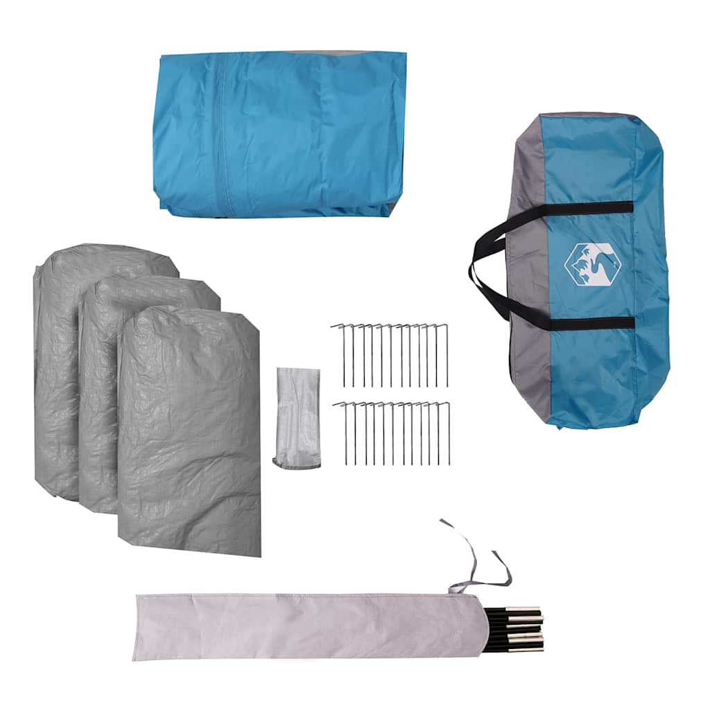 vidaXL Family Tent Dome 8-Person Blue Waterproof