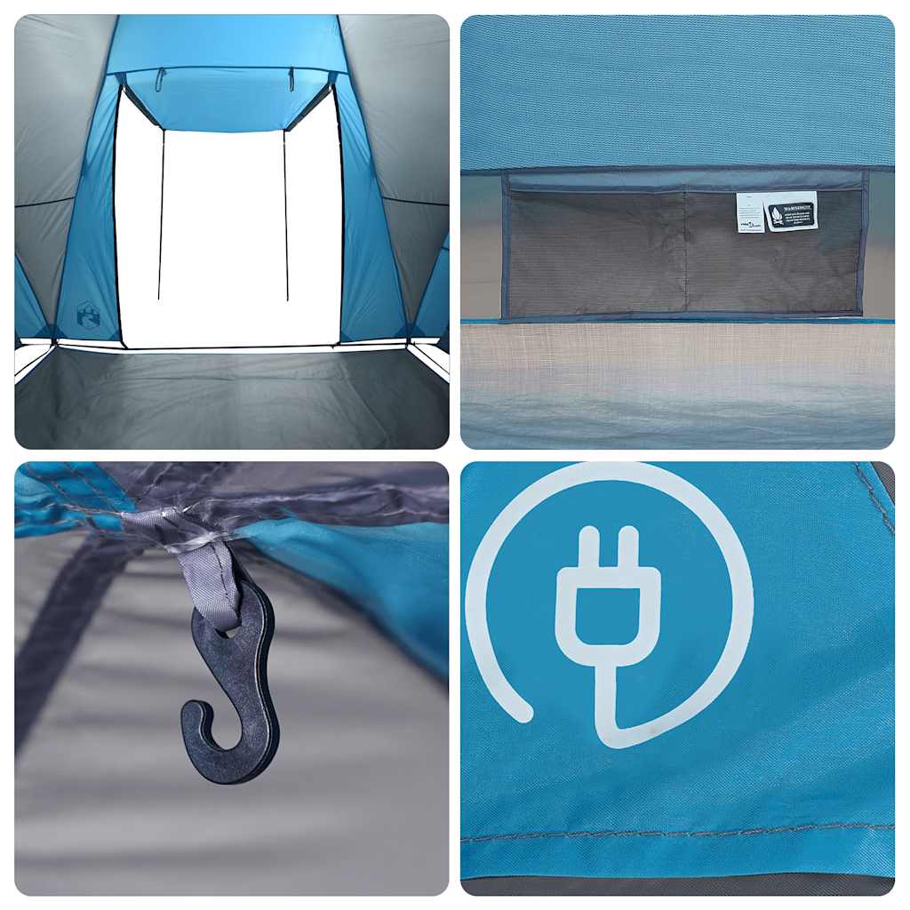 vidaXL Family Tent Dome 8-Person Blue Waterproof