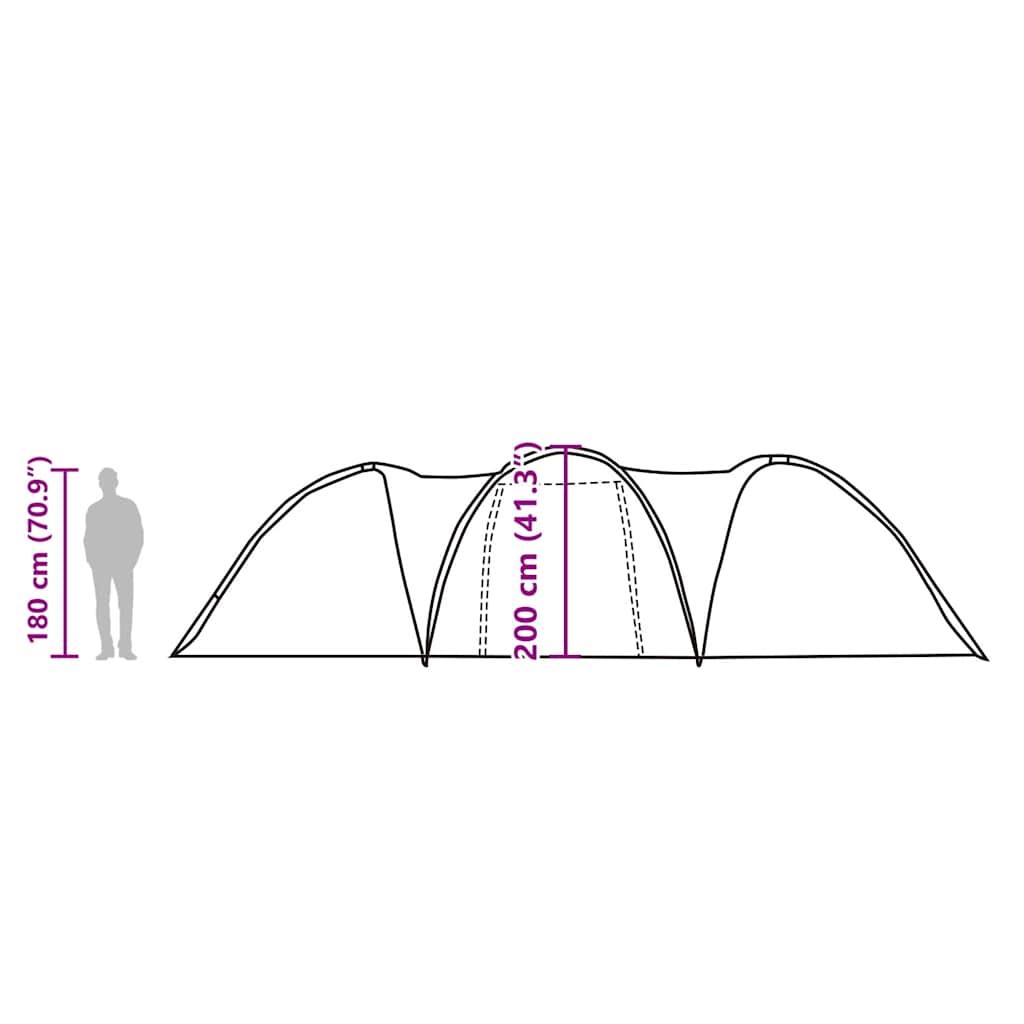 vidaXL Family Tent Dome 8-Person Blue Waterproof