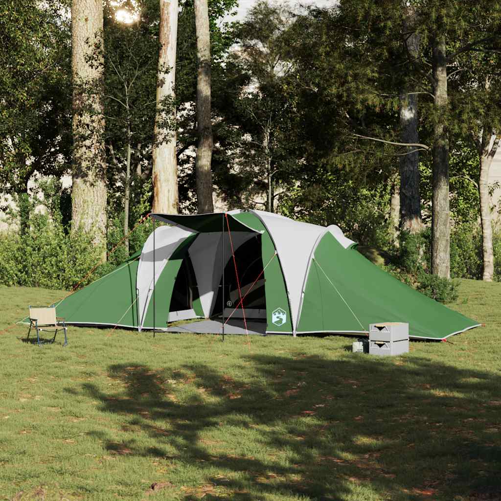 vidaXL Family Tent Dome 6-Person Green Waterproof - 36901