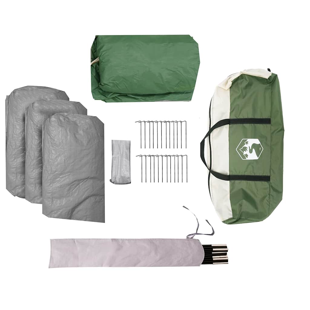 vidaXL Family Tent Dome 6-Person Green Waterproof - 36901