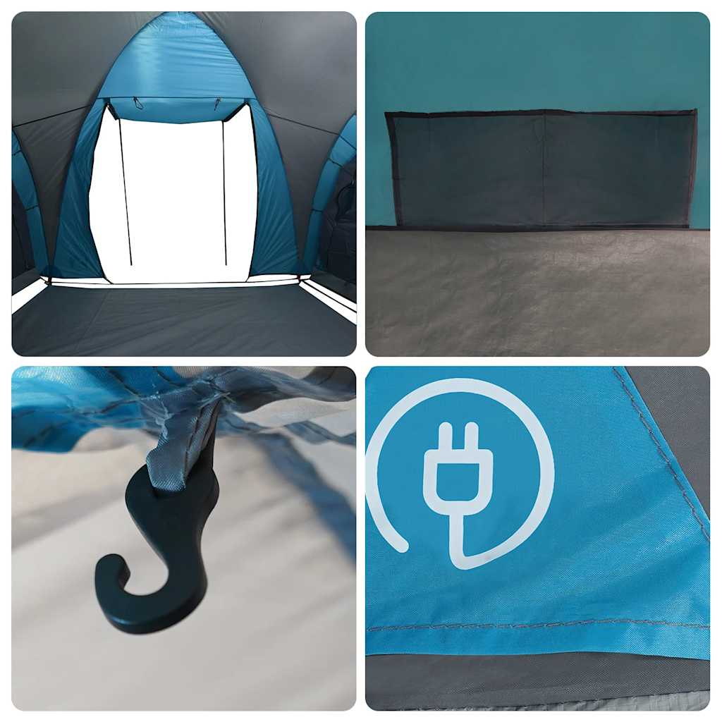 vidaXL Family Tent Dome 6-Person Blue Waterproof - 36902