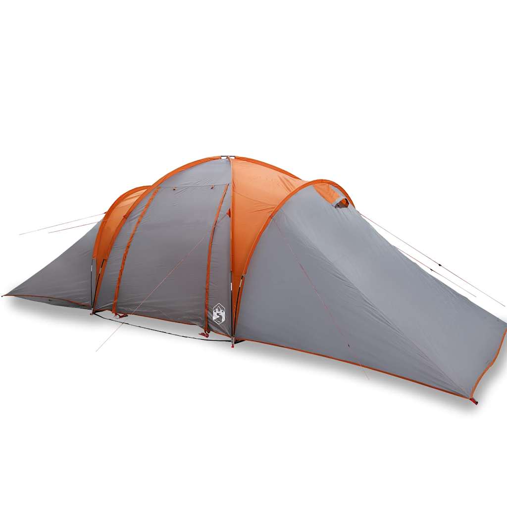 vidaXL Family Tent Dome 6-Person Grey and Orange Waterproof - 36906