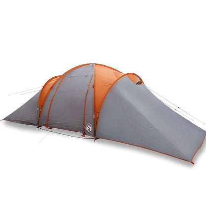 vidaXL Family Tent Dome 6-Person Grey and Orange Waterproof - 36906