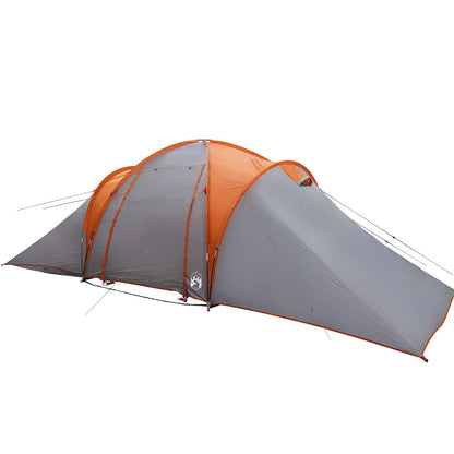 vidaXL Family Tent Dome 6-Person Grey and Orange Waterproof - 36906