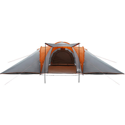 vidaXL Family Tent Dome 6-Person Grey and Orange Waterproof - 36906