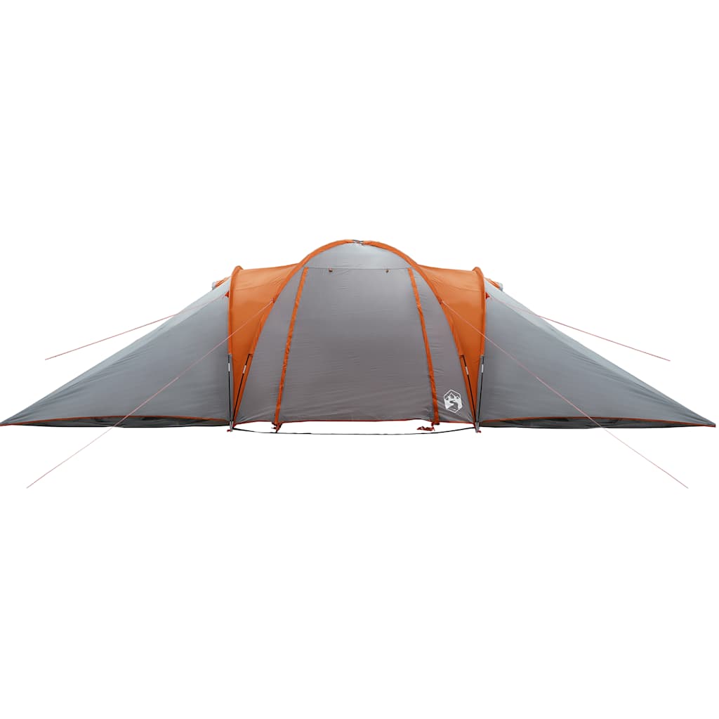 vidaXL Family Tent Dome 6-Person Grey and Orange Waterproof - 36906