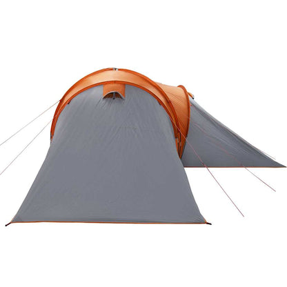 vidaXL Family Tent Dome 6-Person Grey and Orange Waterproof - 36906
