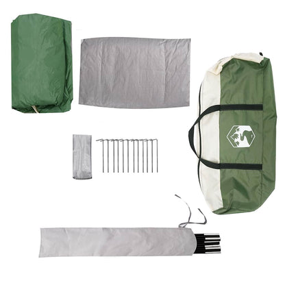 vidaXL Camping Tent 2-Person Green Waterproof