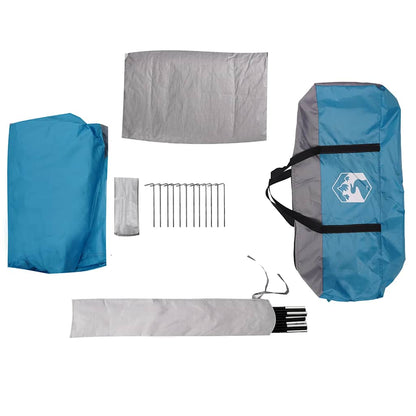 vidaXL Camping Tent 2-Person Blue Waterproof