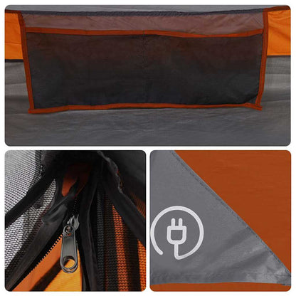 vidaXL Camping Tent 2-Person Grey Waterproof