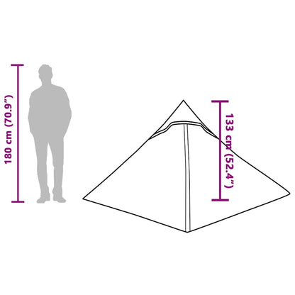 vidaXL Camping Tent 2-Person Grey Waterproof