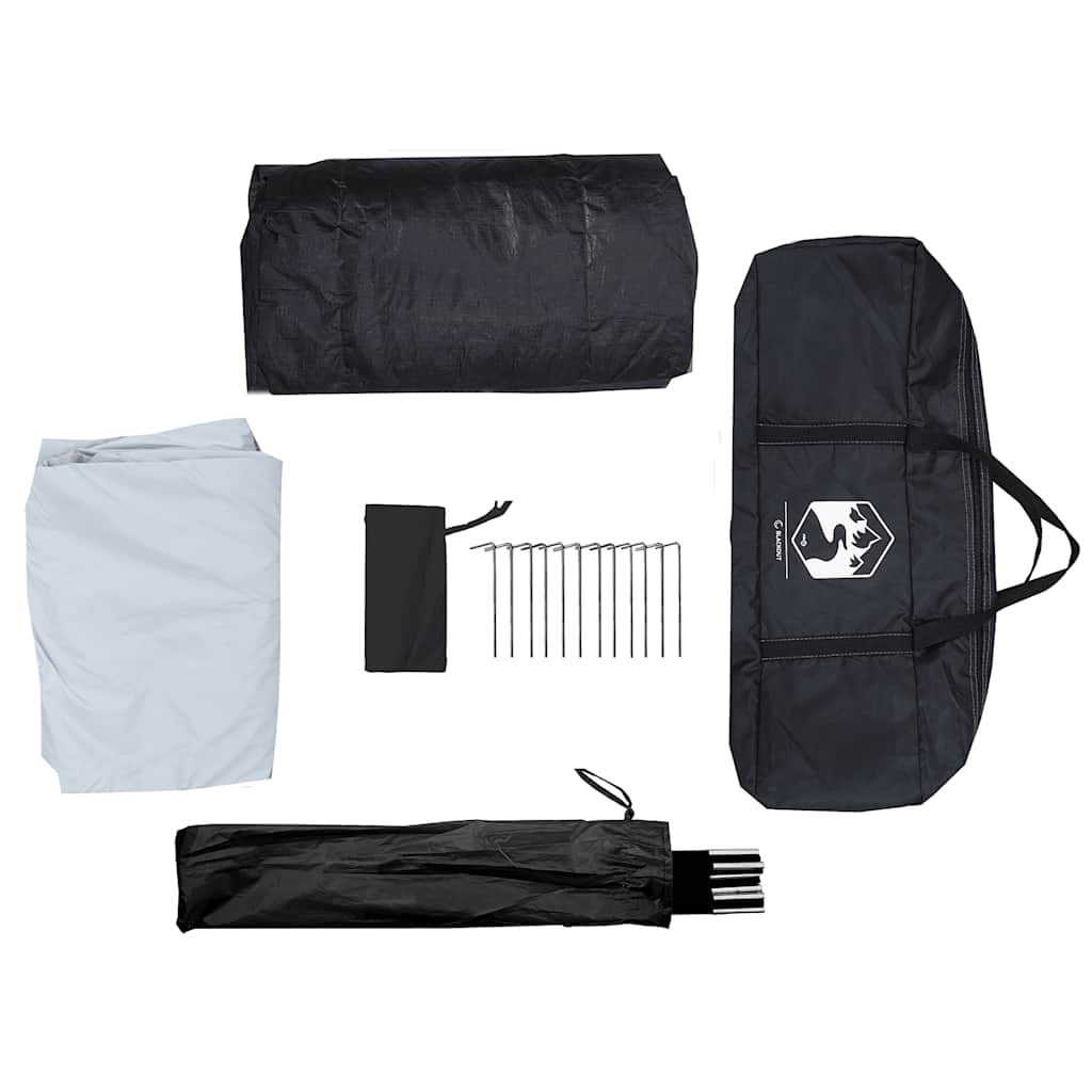 vidaXL Camping Tent 2-Person White Blackout Fabric Waterproof