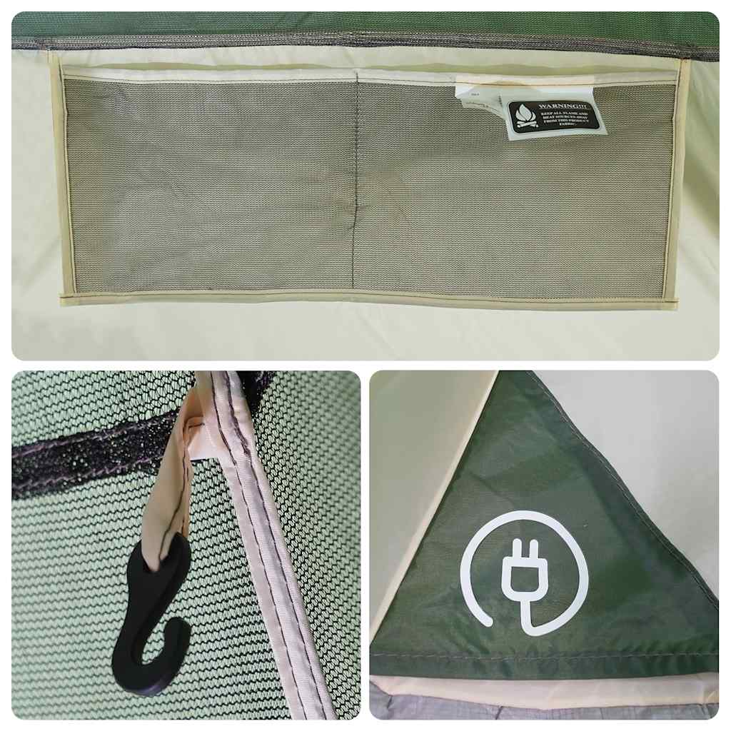 vidaXL Family Tent Tipi 6-Person Green Waterproof