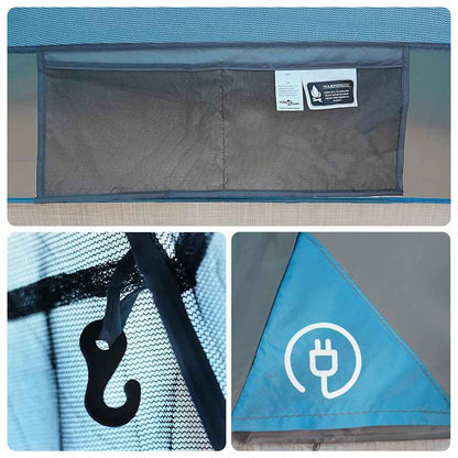 vidaXL Family Tent Tipi 6-Person Blue Waterproof