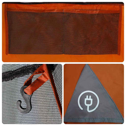 vidaXL Family Tent Tipi 6-Person Grey and orange Waterproof