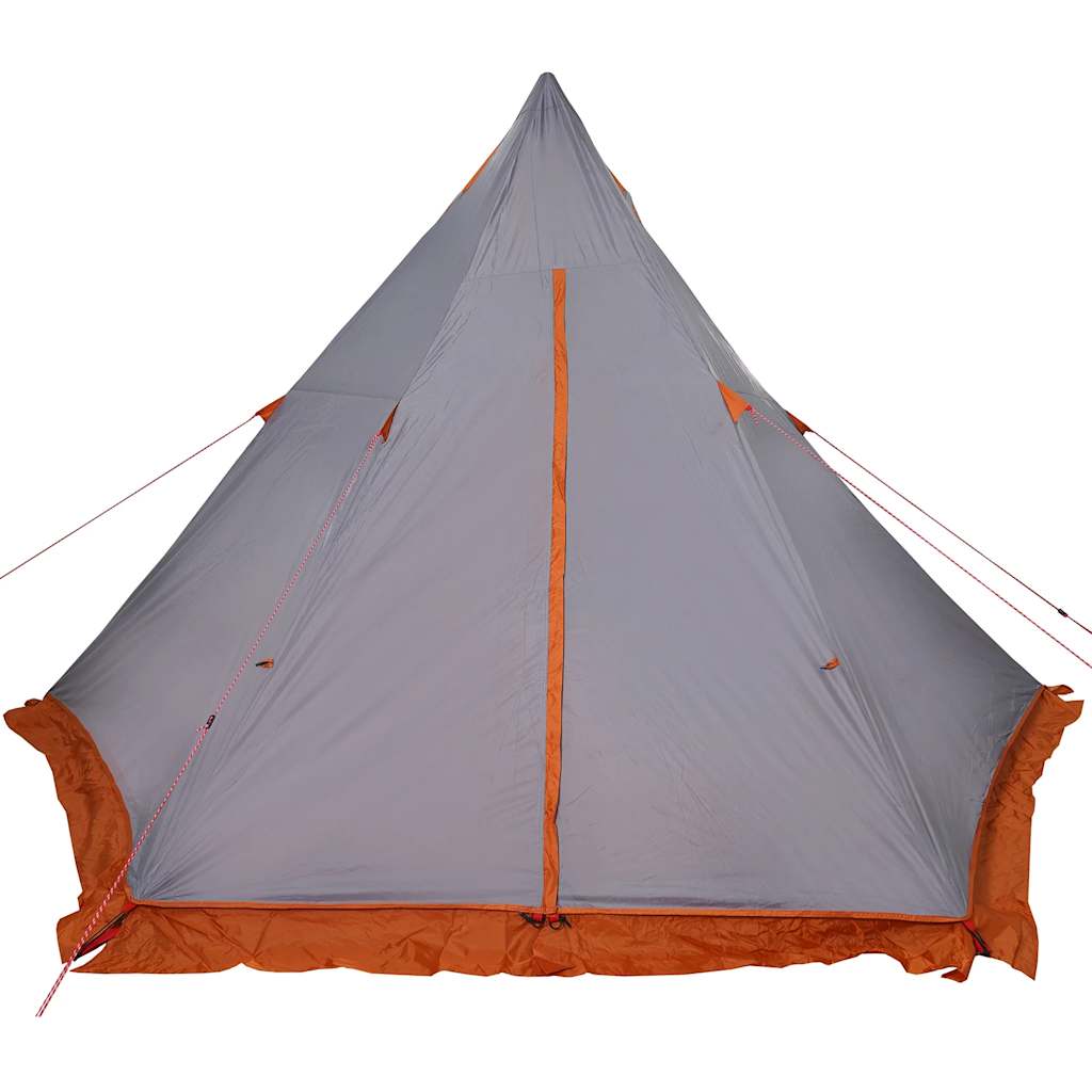 vidaXL Family Tent Tipi 6-Person Grey and orange Waterproof