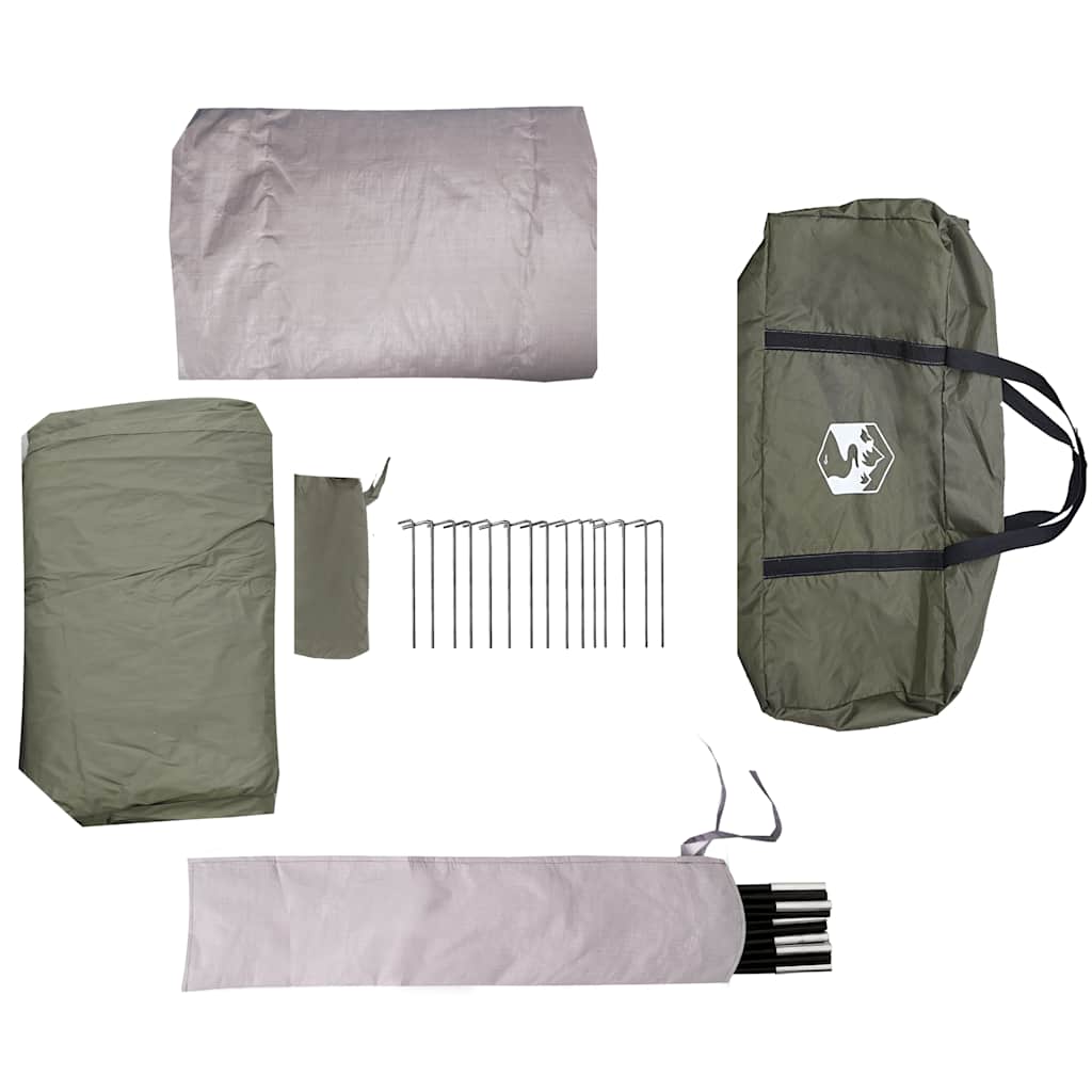 vidaXL Family Tent Tipi 6-Person Olive Green Waterproof