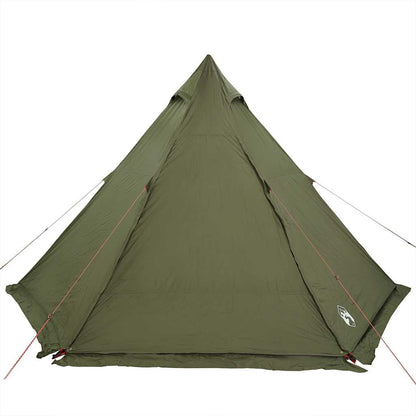 vidaXL Family Tent Tipi 6-Person Olive Green Waterproof