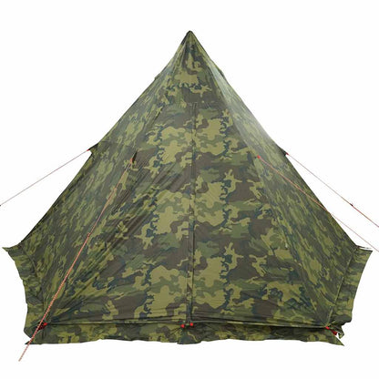 vidaXL Family Tent Tipi 6-Person Camouflage Waterproof - Green