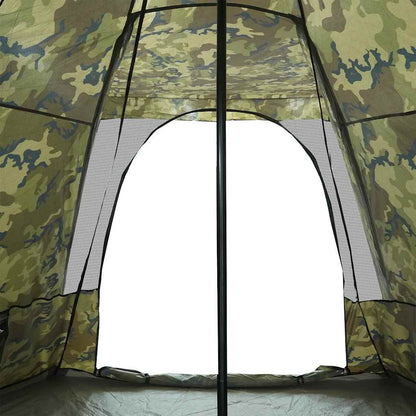 vidaXL Family Tent Tipi 6-Person Camouflage Waterproof - Green