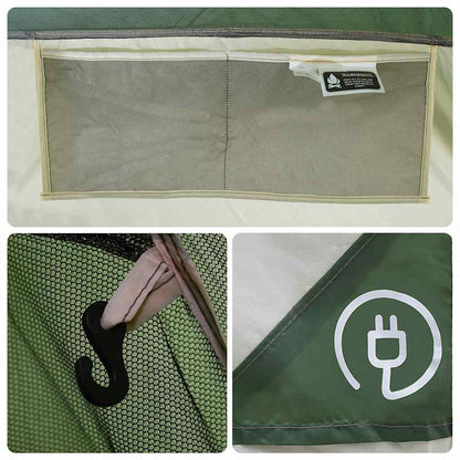vidaXL Family Tent Tipi 8-Person Green Waterproof