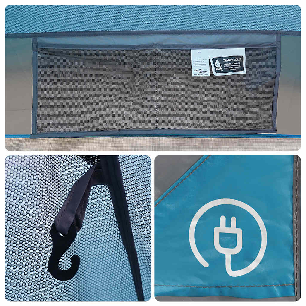 vidaXL Family Tent Tipi 8-Person Blue Waterproof