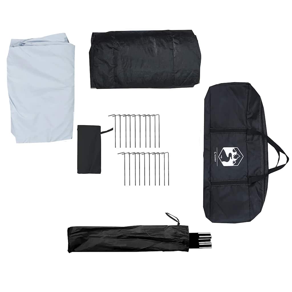 vidaXL Family Tent Tipi 8-Person White Blackout Fabric Waterproof