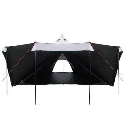 vidaXL Family Tent Tipi 8-Person White Blackout Fabric Waterproof
