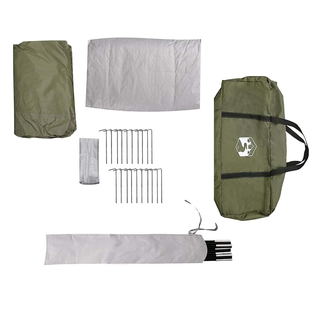 vidaXL Family Tent Tipi 8-Person Olive Green Waterproof