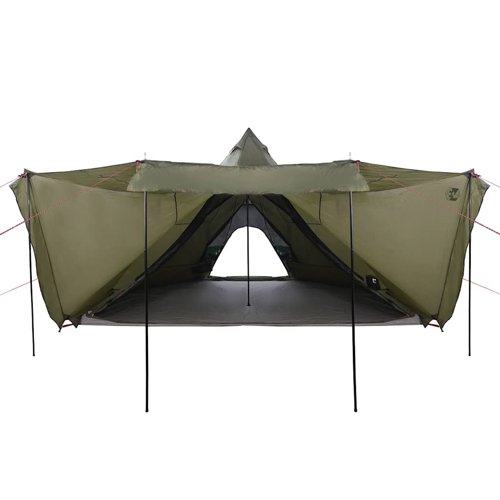 vidaXL Family Tent Tipi 8-Person Olive Green Waterproof