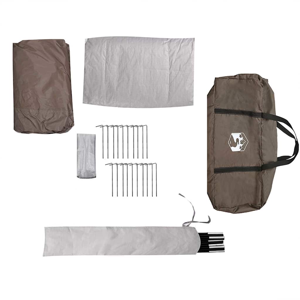 vidaXL Family Tent Tipi 8-Person Brown Waterproof