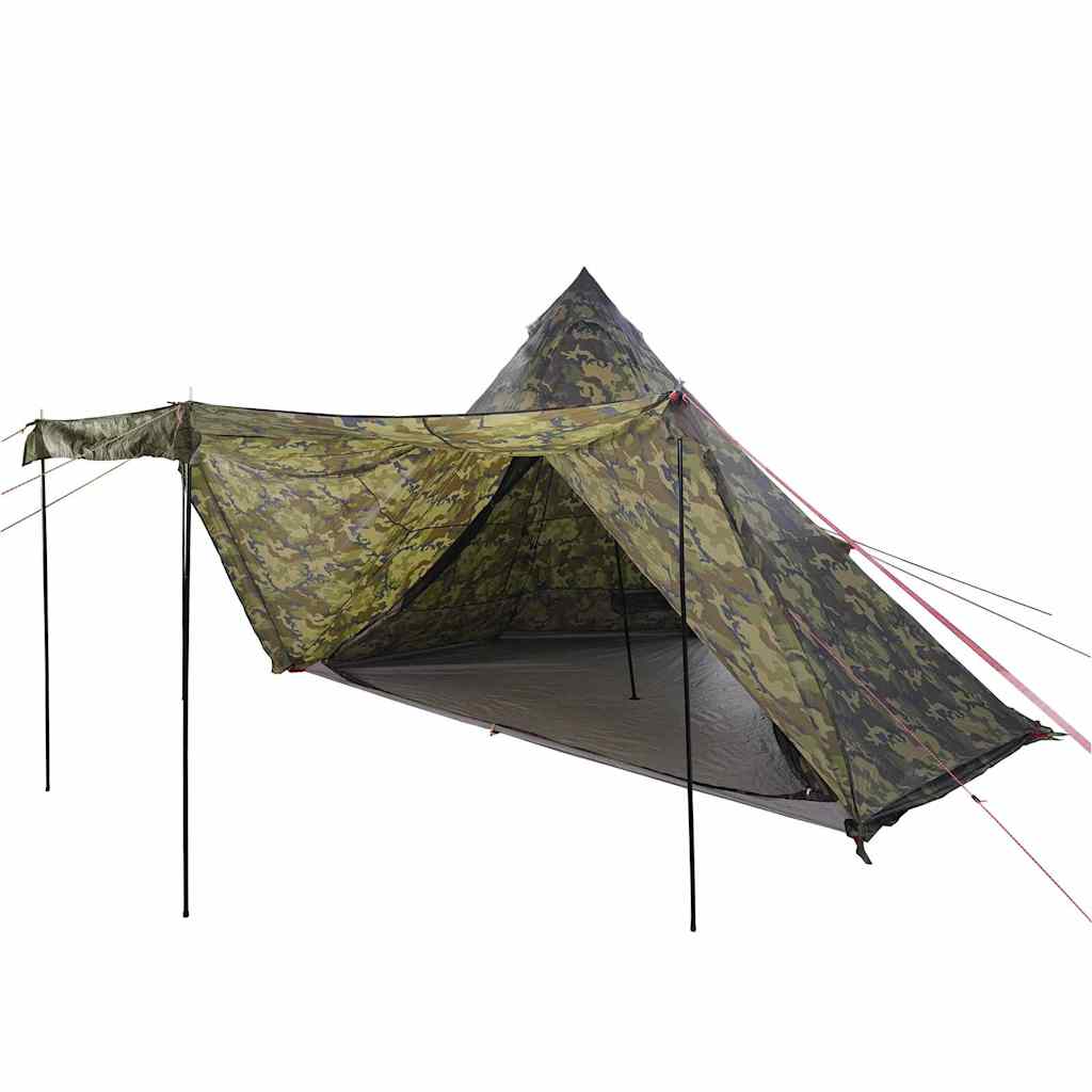 vidaXL Family Tent Tipi 8-Person Camouflage Waterproof - Multicolour